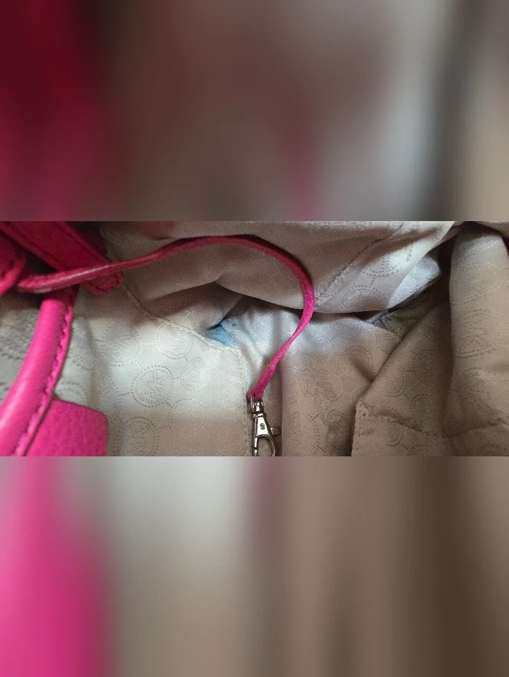 Michael Kors Jet Set Hot Pink Leather Chain Tote